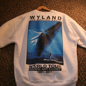 Men's  crewneck sweatshirt - Wyland Whaling Walls